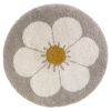 Tapis enfant Bohemian Daisy polypropylène beige rond Ø120