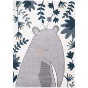 Tapis enfant Boris tissé machine en polypropylène écru/gris 120x170 - Nattiot