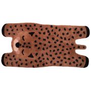Tapis enfant Cheetah tufté machine coton coloris brun 65x125 - Nattiot