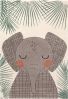 Tapis enfant Junko en polypropyène motif éléphant forêt 120x170
