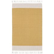 Tapis enfant Lucia coton/polyester recyclé moutarde/liège 100x150 - Nattiot