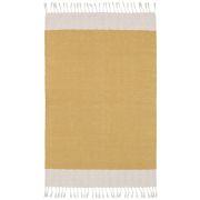 Tapis enfant Lucia coton/polyester recyclé moutarde/liège 100x150 - Nattiot