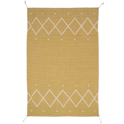 Tapis enfant Mallorca coton/polyester recyclé moutarde 100x150 - Nattiot