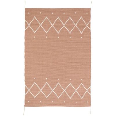 Tapis enfant Mallorca coton/polyester recyclé rose/argile 100x150 - Nattiot