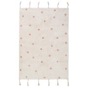 Tapis enfant Nümi tissé main coton naturel/rose nude 100x150 - Nattiot