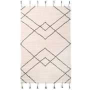 Tapis enfant Viktor tissé main coton naturel/chocolat 100x150 - Nattiot