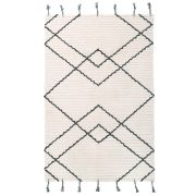 Tapis enfant Viktor tissé main coton naturel/noir 100x150 - Nattiot