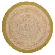 Tapis enfant Yhuki tressé main en coton/laine/jute mangue Ø110 - Nattiot