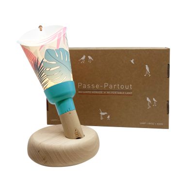 Coffret Lampe Nomade Tropical Mood base bleue - Maison Polochon