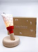 Coffret Lampe Nomade enfant Chat Alors base rouge - Maison Polochon