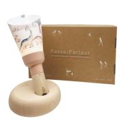 Coffret Lampe Nomade enfant Dinosauria base rose poudré - Maison Polochon