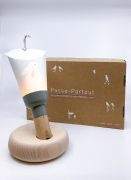 Coffret Lampe Nomade enfant Lapin Etoiles - ZÜ base taupe - Maison Polochon