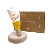 Coffret Lampe Nomade enfant Lapin à Vélo ! base jaune - Maison Polochon