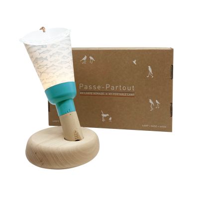 Coffret Lampe Nomade enfant Orphie base bleue - Maison Polochon