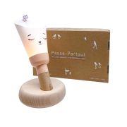 Coffret Lampe Nomade enfant Pipouette Fait Dodo base rose poudré - Maison Polochon