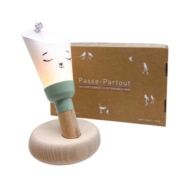 Coffret Lampe Nomade enfant Pipouette Fait Dodo base sauge - Maison Polochon