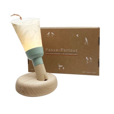 Coffret Lampe Nomade enfant Poids Plume base sauge - Maison Polochon