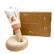 Coffret Lampe baladeuse enfant Forêt enchantée base rose poudré - Maison Polochon