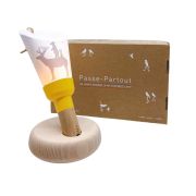 Coffret Lampe baladeuse enfant Musiciens de Brême base jaune - Maison Polochon