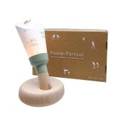 Coffret Lampe baladeuse enfant Passe-Partout Figuier Cocoeko base sauge - Polochon & Cie