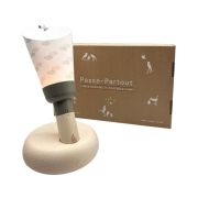 Coffret lampe Nomade enfant Nuages base taupe - Maison Polochon