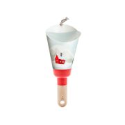 Lampe Nomade enfant Chalet Enneigé base rouge - Maison Polochon