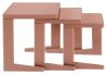 Bout de canapé Pierre métal laqué Granit Rose