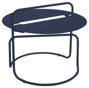 Bout de canapé Sillages métal laqué indoor/outdoor Bleu Saphir - Reica