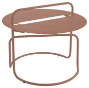 Bout de canapé Sillages métal laqué indoor/outdoor Granit Rose - Reica