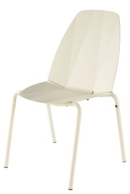 Chaise Sillages empilable haut dossier métal laqué Argile du Velay