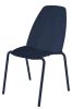 Chaise Sillages empilable haut dossier métal laqué Bleu Saphir