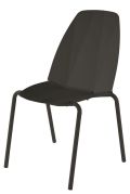 Chaise Sillages empilable haut dossier métal laqué Terres Brûlées - Reica
