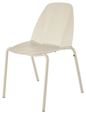 Chaise Sillages empilable métal laqué Argile du Velay