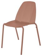 Chaise Sillages empilable métal laqué Granit Rose - Reica