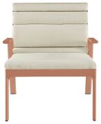 Fauteuil Pierre aluminium laqué Granit Rose - Reica