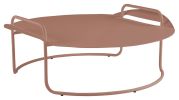 Table basse Sillages métal laqué GM indoor/outdoor Granit Rose - Reica