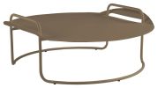 Table basse Sillages métal laqué GM indoor/outdoor Sable d'Aquitaine - Reica