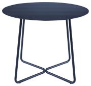 Table ronde Sillages métal laqué indoor/outdoor Bleu Saphir - Reica