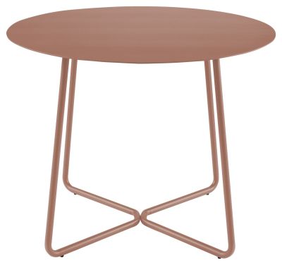 Table ronde Sillages métal laqué indoor/outdoor Granit Rose - Reica