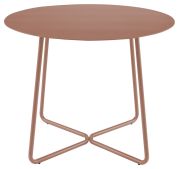 Table ronde Sillages métal laqué indoor/outdoor Granit Rose - Reica