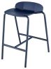 Tabouret Sillages métal laqué Bleu Saphir