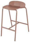 Tabouret Sillages métal laqué Granit Rose - Reica
