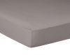 Drap housse Pure White en percale de coton lavée cocoa 140x190