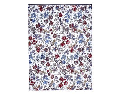 Drap plat Fleur De Perse en satin de coton multicolore 180x290 - Drouault
