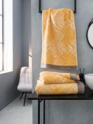 Serviette de toilette Désir en coton jaune 50x100 - Drouault