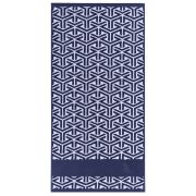 Serviette de toilette Riviera en coton bleu 50x100 - Drouault