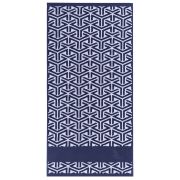 Serviette de toilette Riviera en coton bleu 50x100 - Drouault