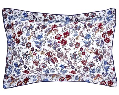 Taie d'oreiller Fleur De Perse en satin de coton multicolore 50x75 - Drouault