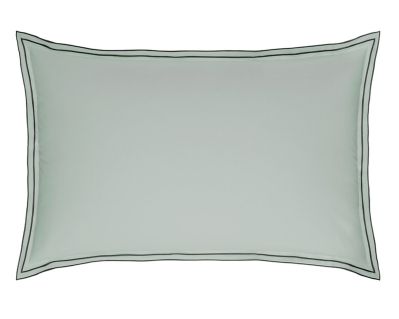 Taie d'oreiller Pure White en percale de coton lavée light green 50x75 - Drouault