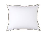 Taie d'oreiller Pure White en percale de coton lavée mokka 50x75 - Drouault